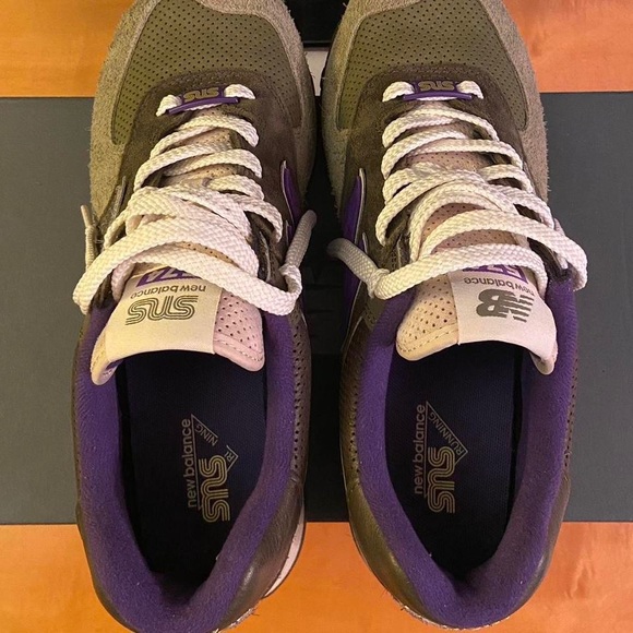 SNS x New Balance 574 'Nature' Olive Green / Purple (ML574NS2) - Picture 4 of 6